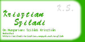 krisztian sziladi business card